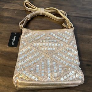 ✨ Bottari Gem-Studded Gold Crossbody Handbag NEW